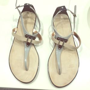 BCBG sandal in black, silver and nude color